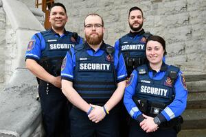 Campus security team wearing new uniforms
