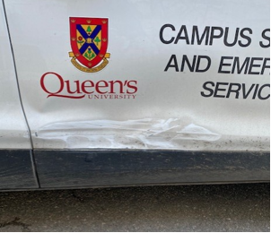 Damaged Queen's vehicle