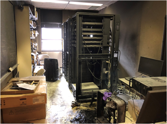 Damage to server room