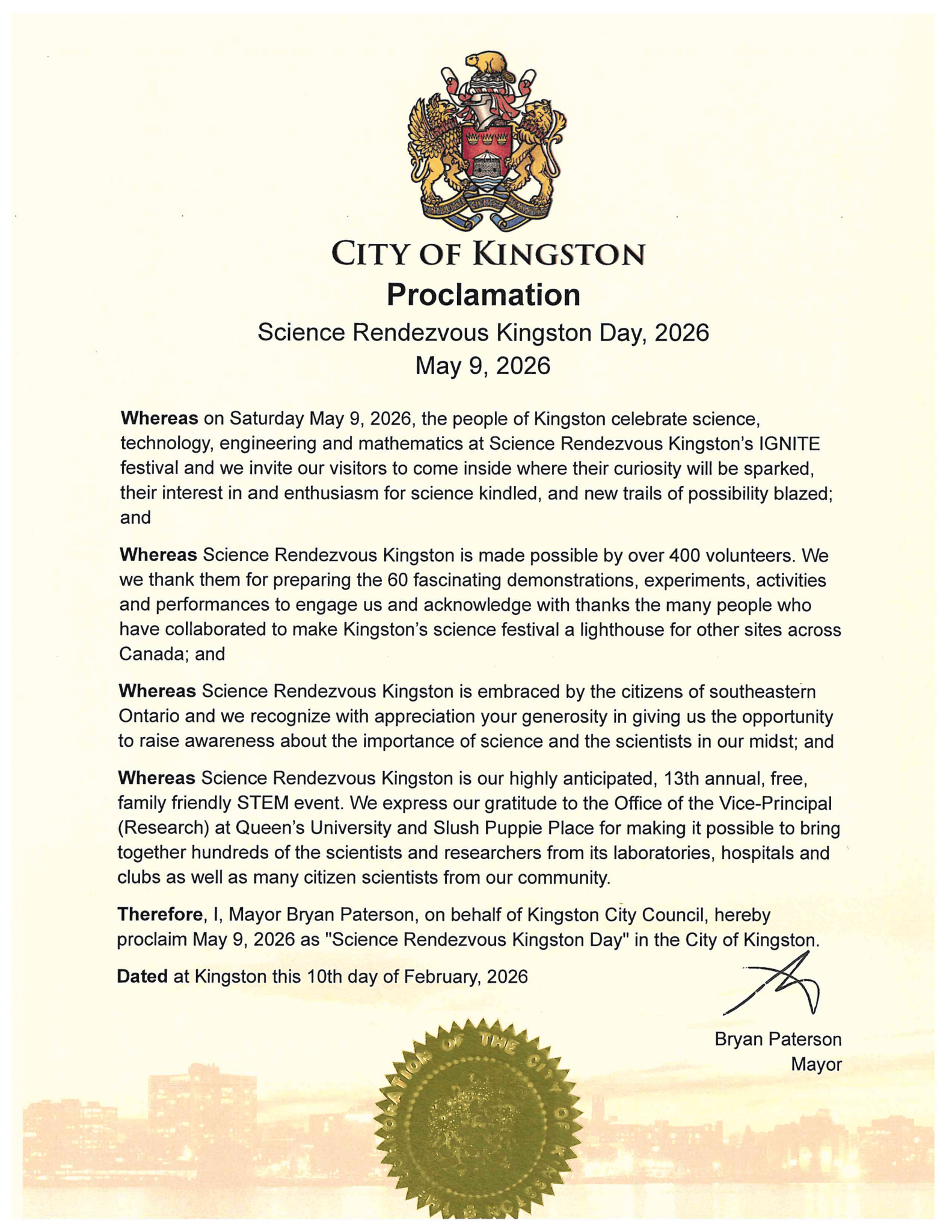 science rendezvous kingston day - may 9 2025