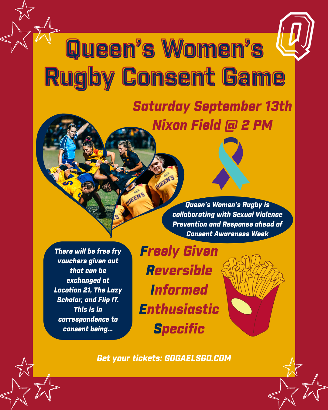 Queen's Rugby Poster