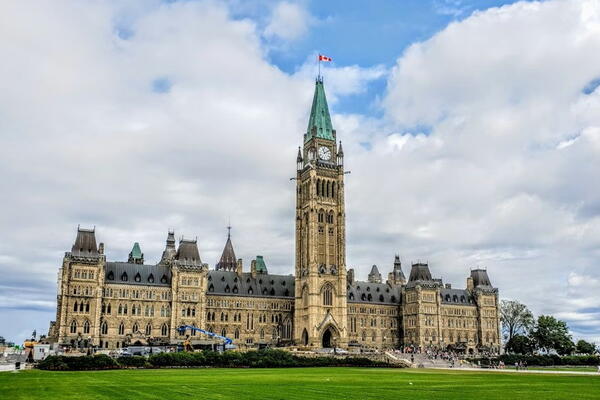 Parliment buildings in Ottawa.