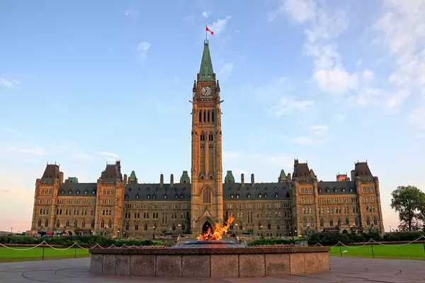 A picture of parliament in Ottawa Ontario