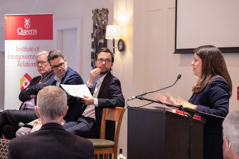 Bob Rae, Kyle Hanniman, Olivier Jacques, and Jennifer Ditchburn