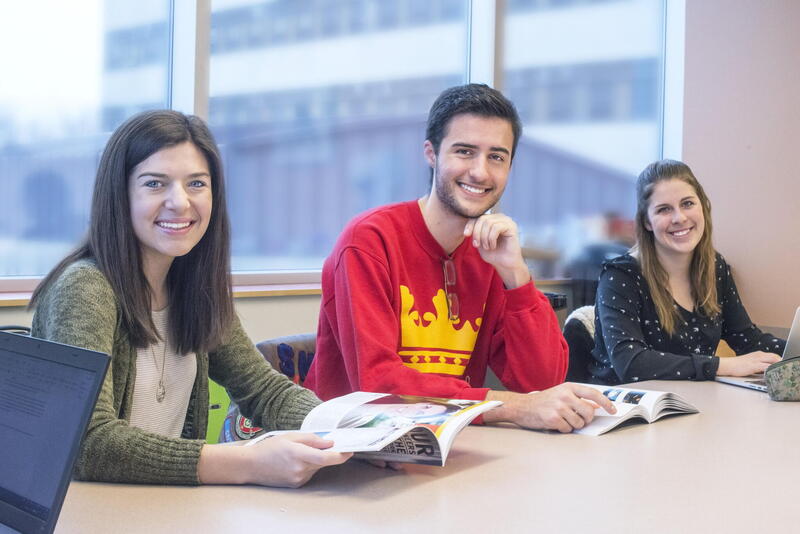 Students in study room