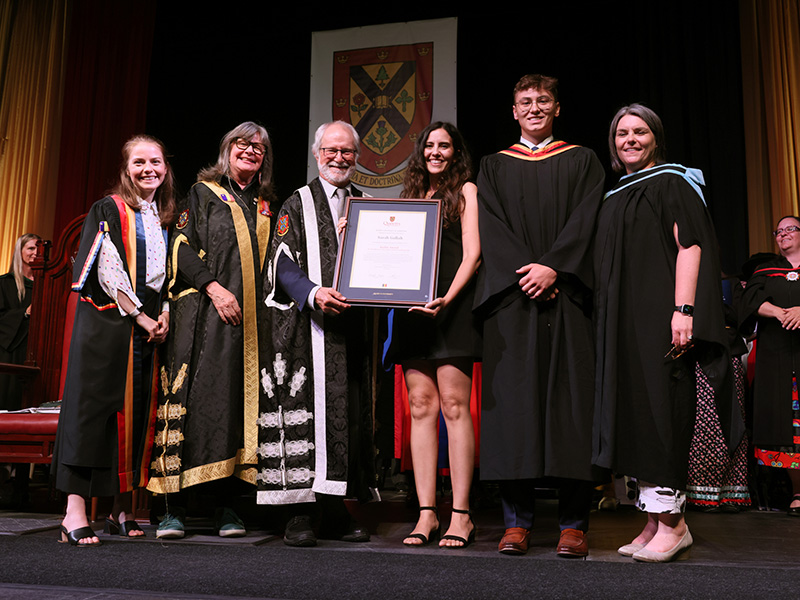 Sarah Gallah receiving Baillie Award