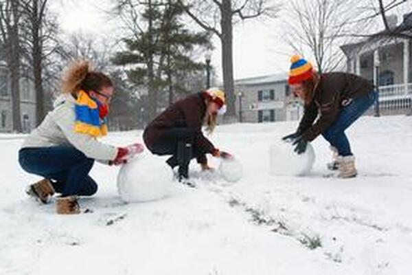 Snowman building