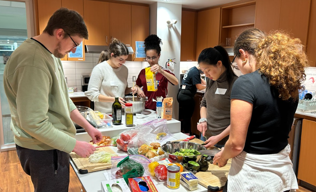 group of students at event