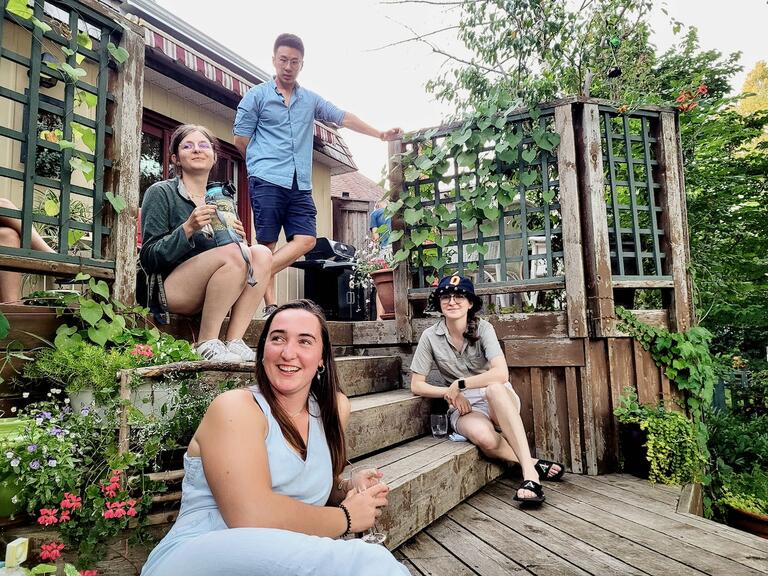 Potluck July 2022 - Kelly, Richard, Sarah, and Sophie
