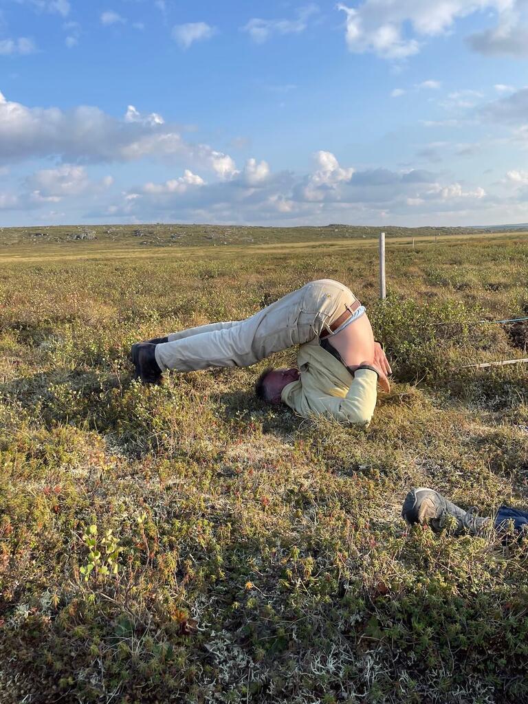 Paul in plough position!