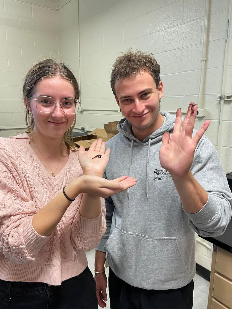 Molly and Justin got some worms!