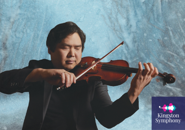 Yosuke Kawasaki poses with a violin