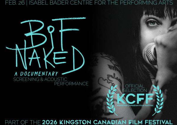 Bif Naked grasps a mic and stares soulfully from the shadows