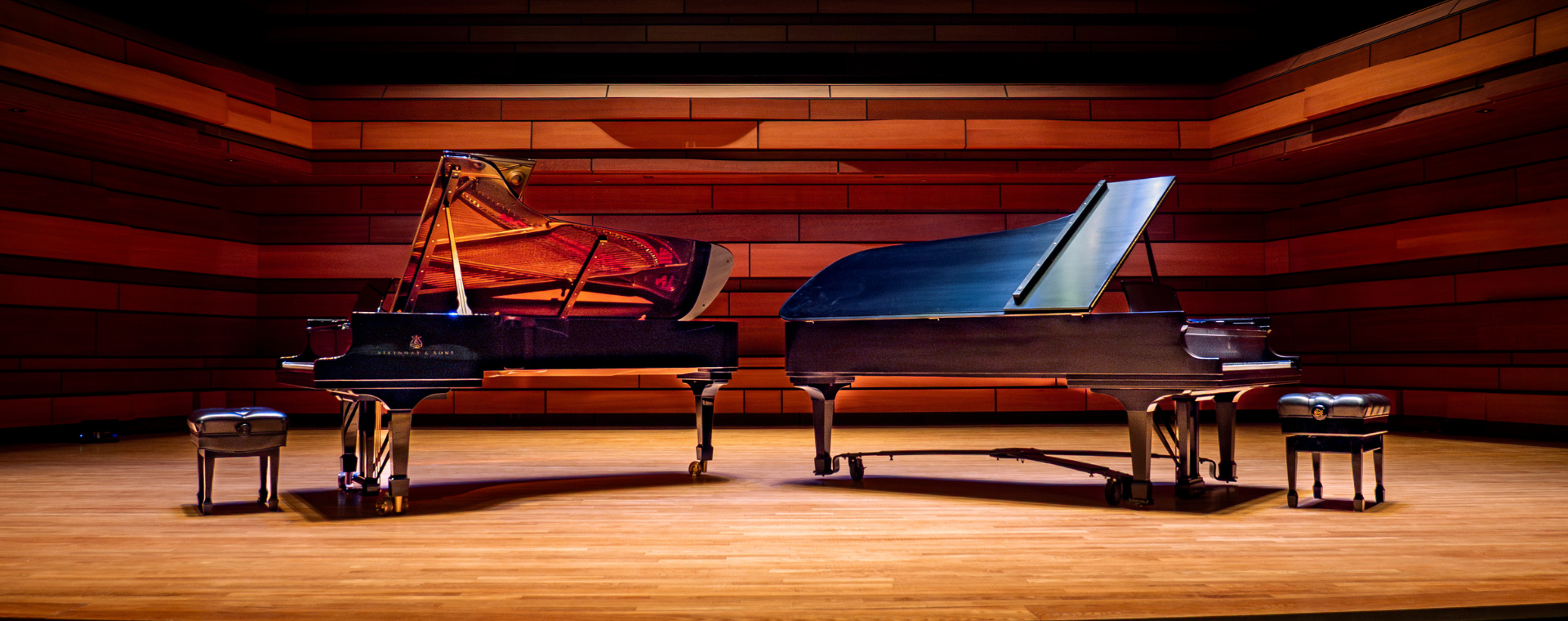 Two pianos on stage