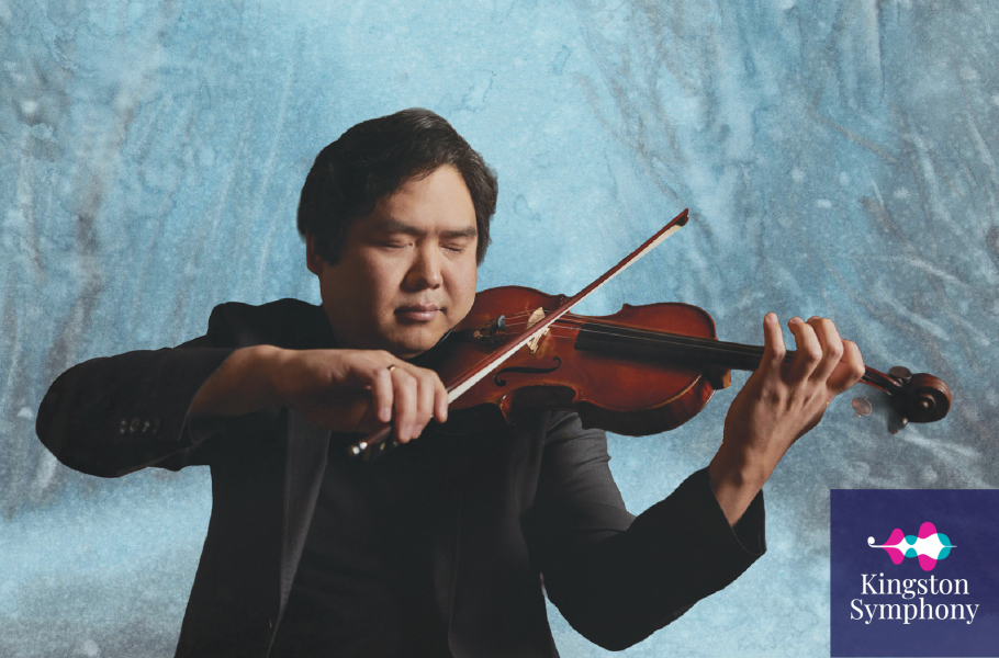 Yosuke Kawasaki poses with a violin