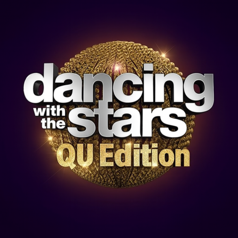 A mirror ball with the title Dancing with the Stars QU Edition