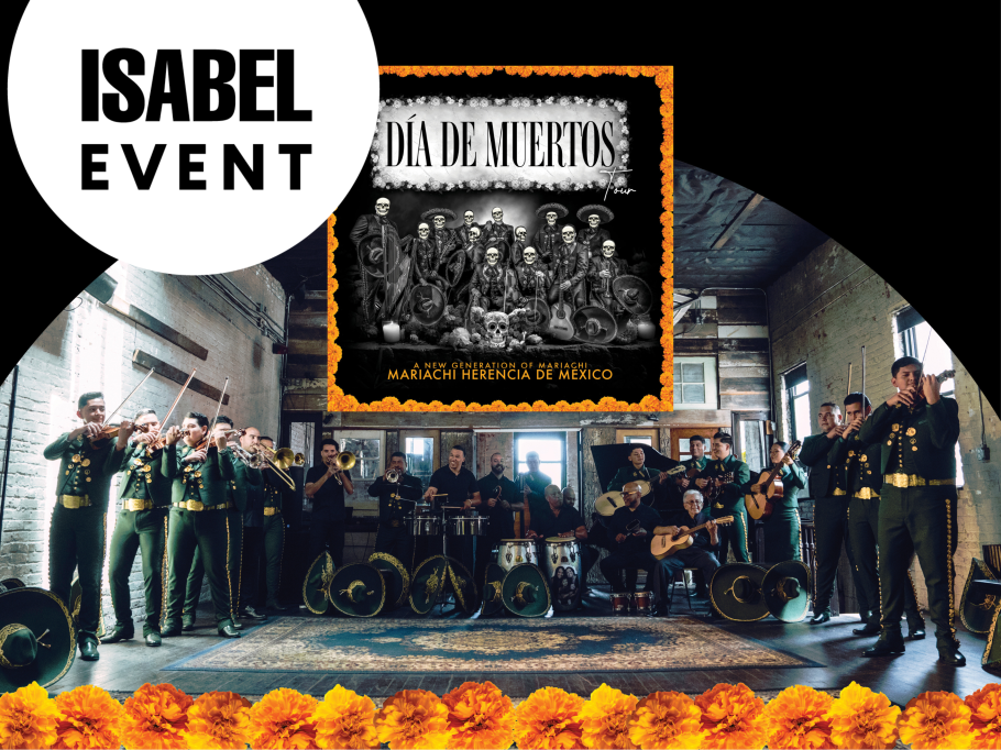 Mariachi Herencia de México band poses for the camera