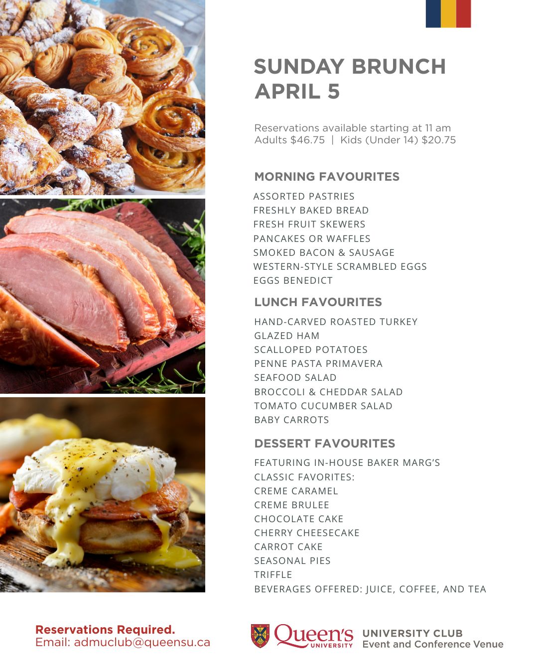 2026 Sunday Brunch Menu