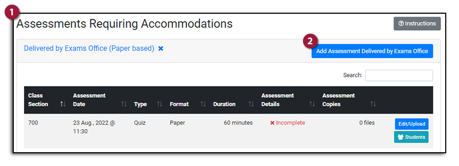 image: add assessment delivered by exams office