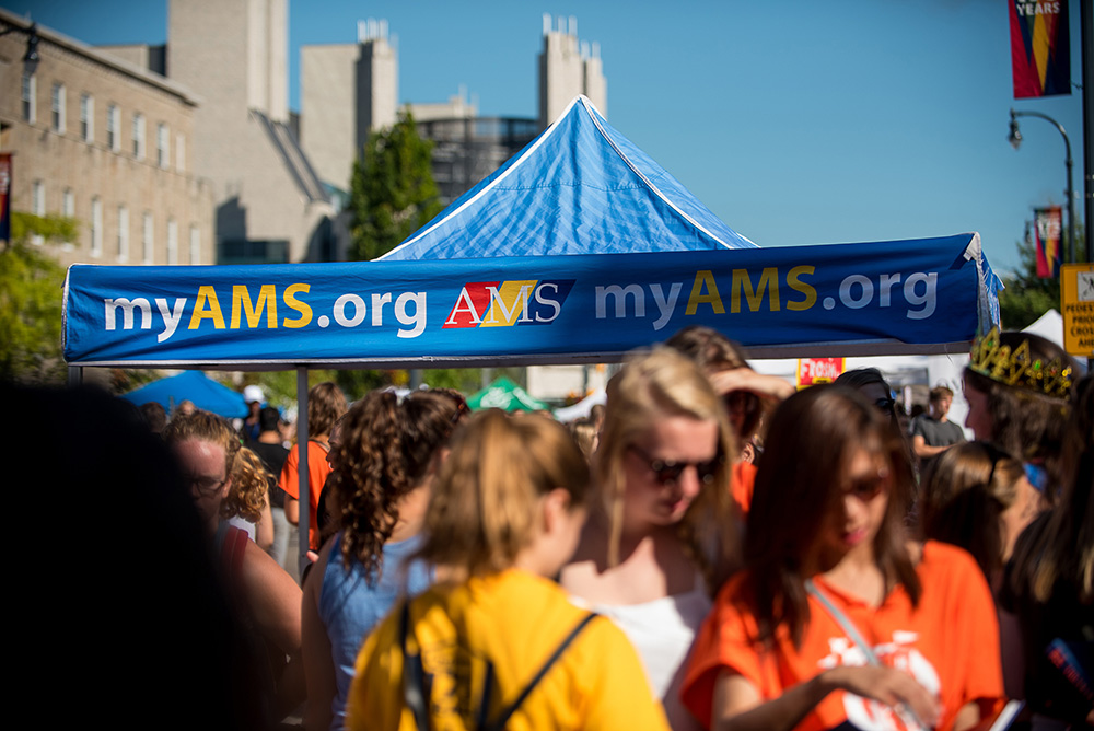 Students at AMS Sidewalk Sale