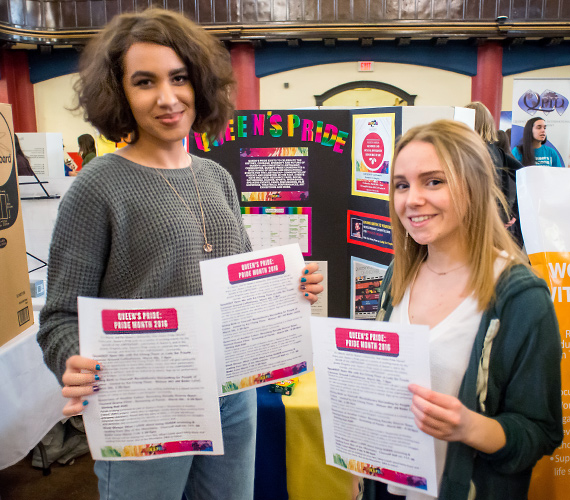 Students promoting Pride