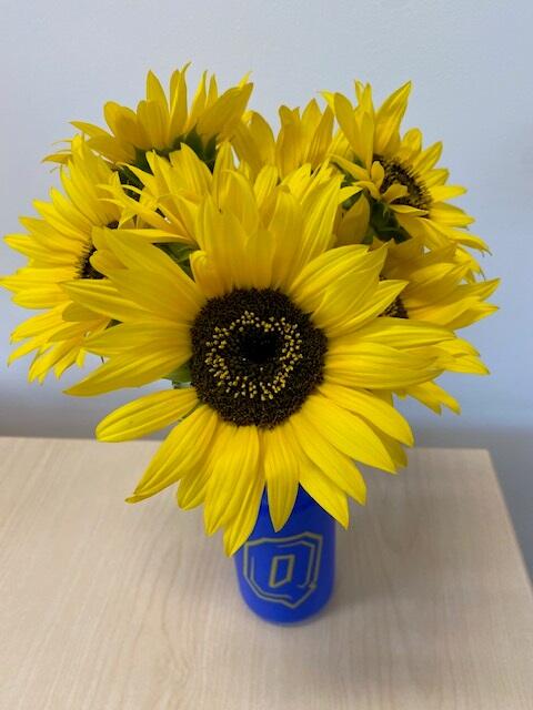 Sunflowers in a Queen's Mug