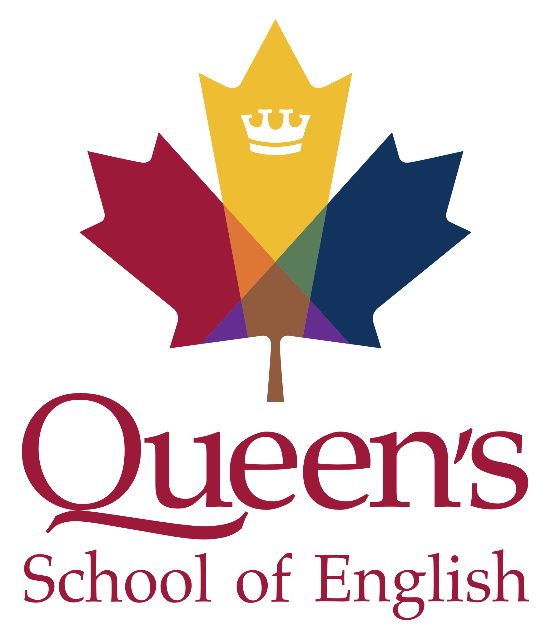 Queen's School of English logo in colour