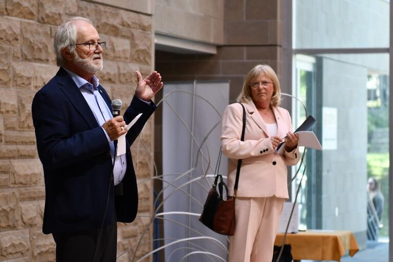Principal Patrick Dean and Vice-Principal Nancy Ross