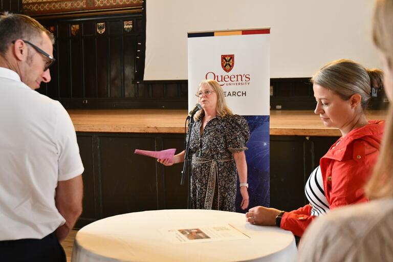 Vice-Principal Research Nancy Ross gives opening remarks