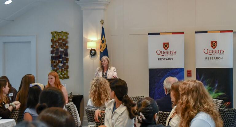 Vice-Principal Research Nancy Ross gives opening remarks