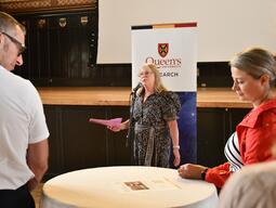 Vice-Principal Research Nancy Ross gives opening remarks