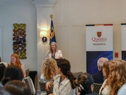 Vice-Principal Research Nancy Ross gives opening remarks