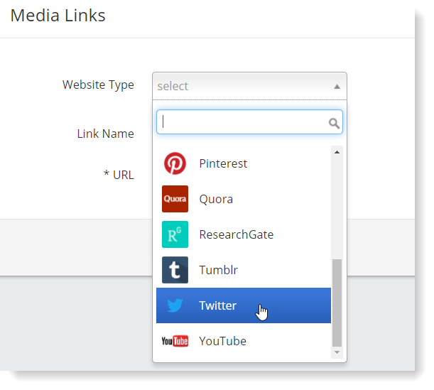 An image depicting the workflow for adding a media link icon