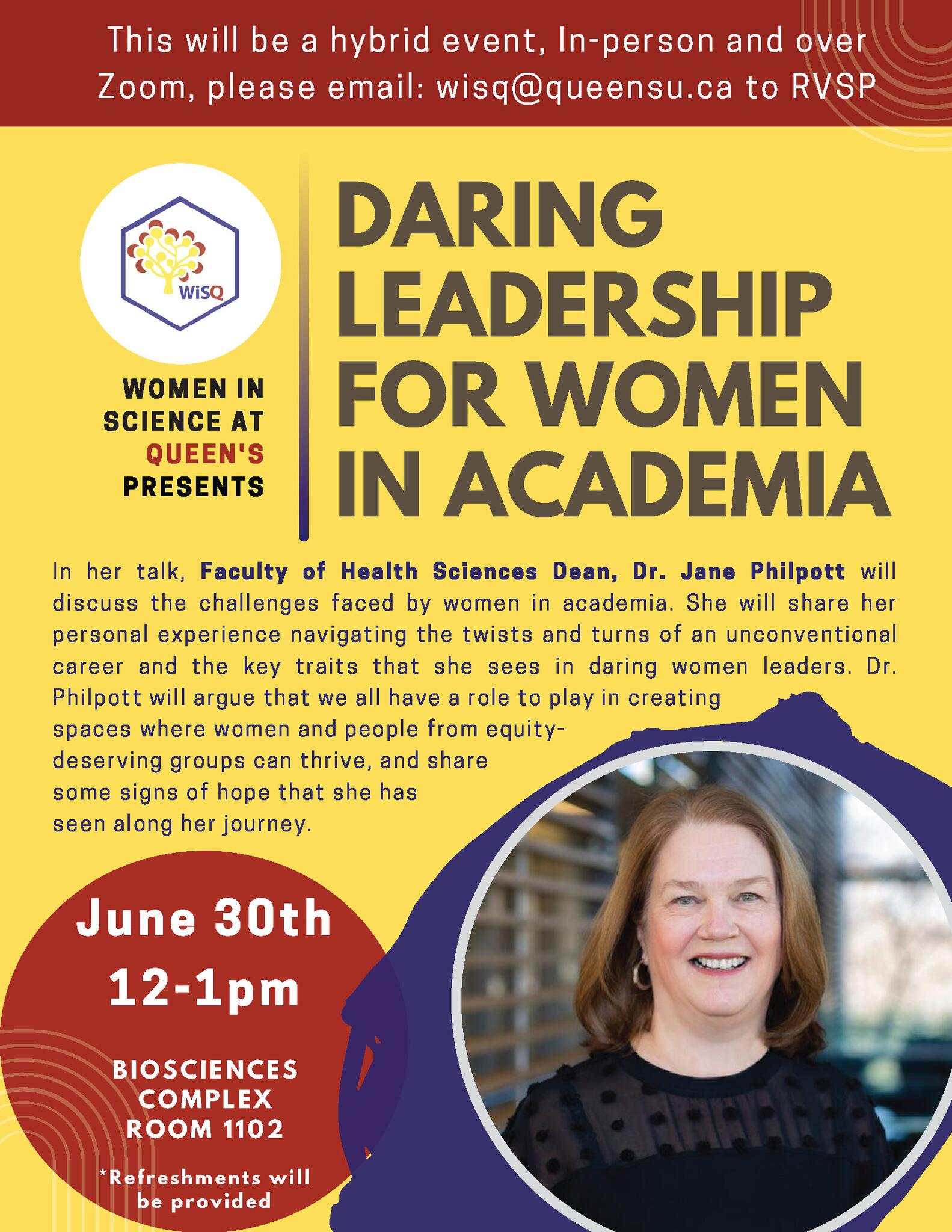 Poster for Daring Leadership for Women in Academia