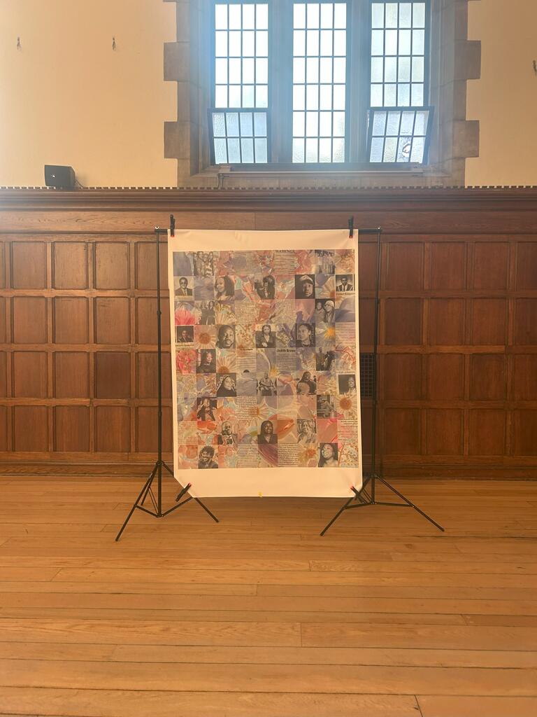 backdrop featuring a collage at the Black Welcome