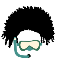 person with scuba googles